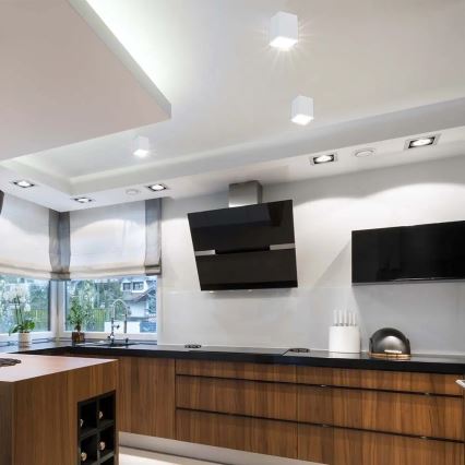 Kohdevalo 1xGU10/35W/230V neliö valkoinen