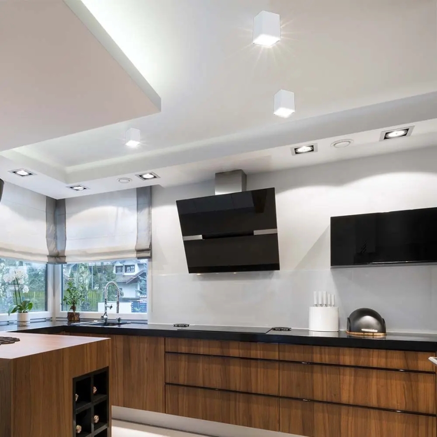 Kohdevalo 1xGU10/35W/230V neliö valkoinen