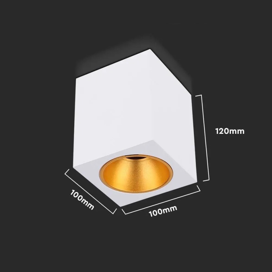 Kohdevalo 1xGU10/35W/230V neliö valkoinen
