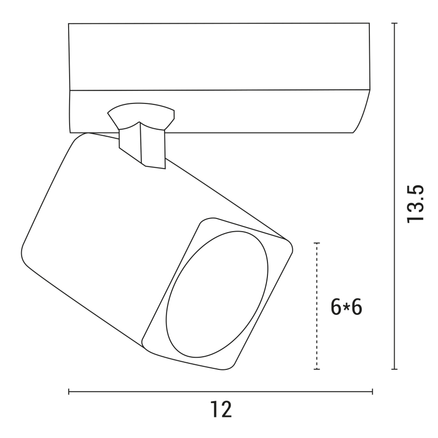 Kohdevalo 1xGU10/7W/230V valkoinen