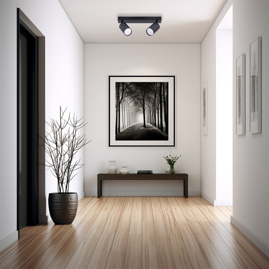 Kohdevalo 2xGU10/35W/230V musta