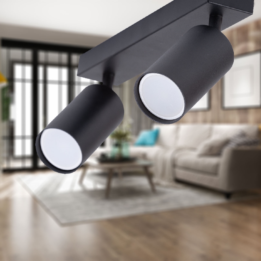 Kohdevalo 2xGU10/35W/230V musta