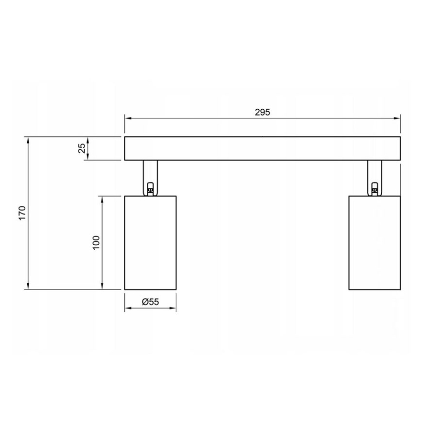 Kohdevalo 2xGU10/35W/230V musta
