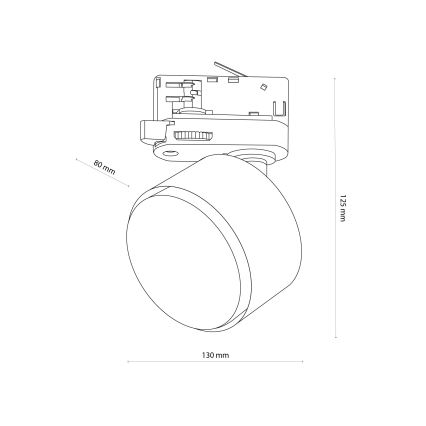 Kohdevalo 3-vaihe kiskojärjestelmään TRACER 1xGX53/11W/230V valkoinen