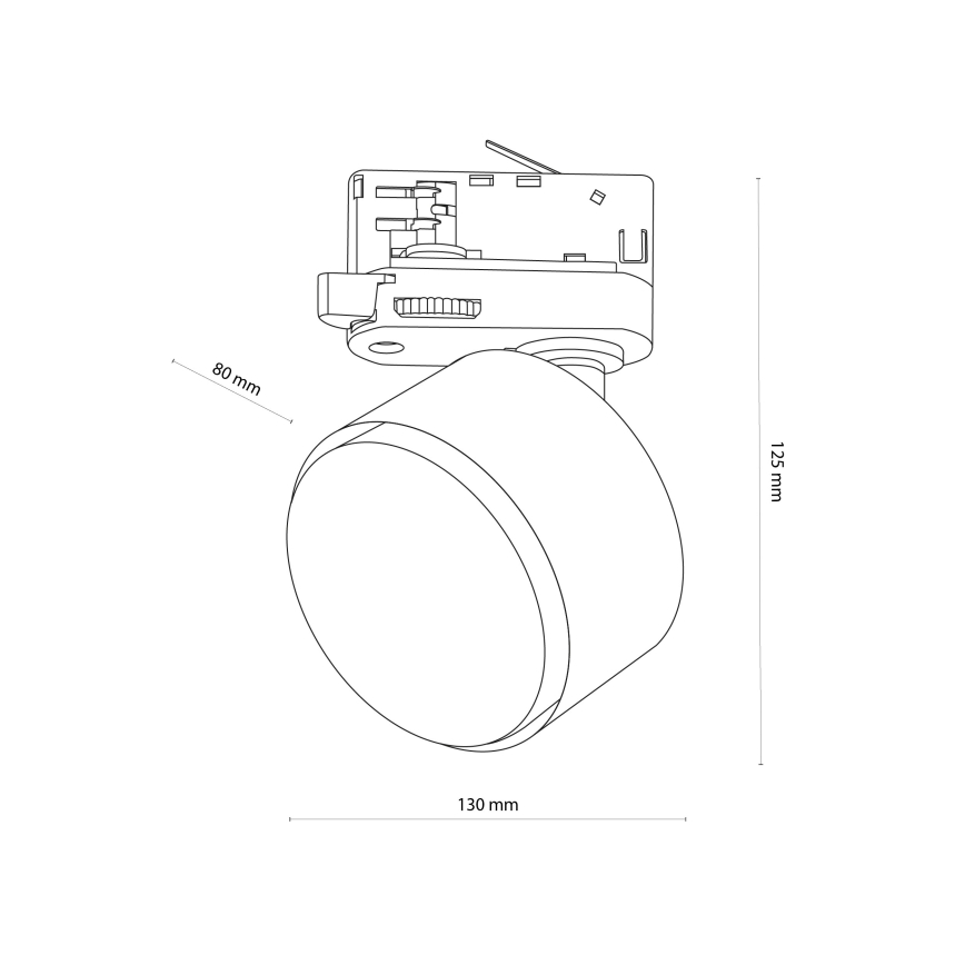 Kohdevalo 3-vaihe kiskojärjestelmään TRACER 1xGX53/11W/230V valkoinen