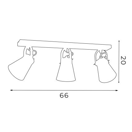 Kohdevalo AMOS 3xE27/60W/230V