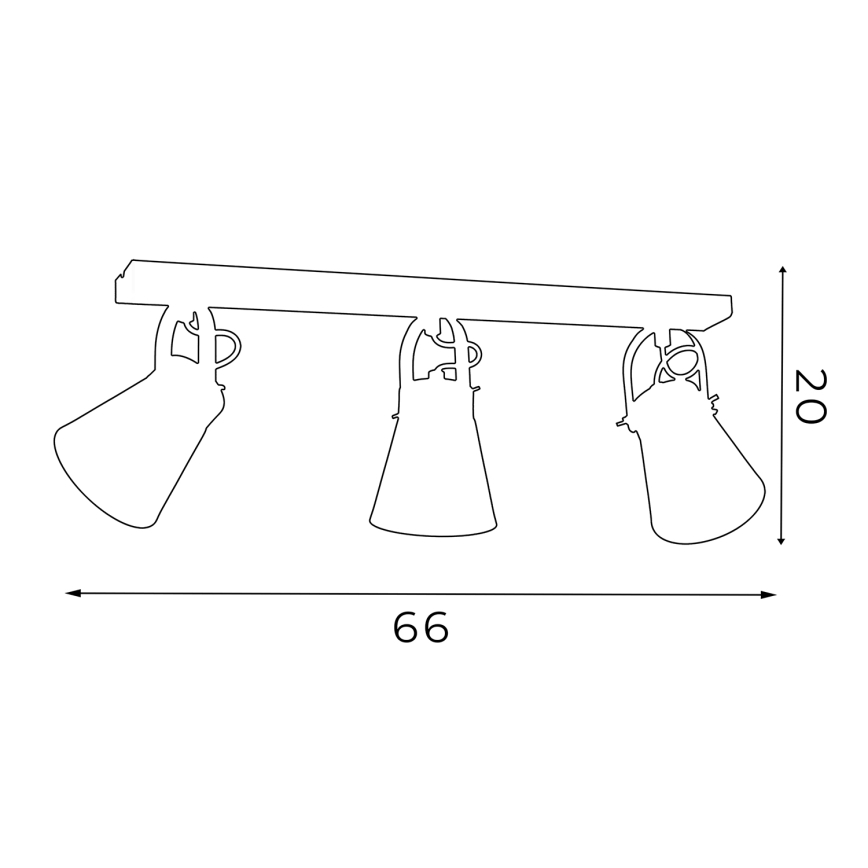 Kohdevalo AMOS 3xE27/60W/230V