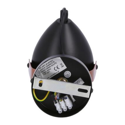 Kohdevalo ANICA 1xE14/40W/230V musta/kupari