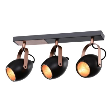 Kohdevalo ANICA 3xE14/40W/230V musta/kupari