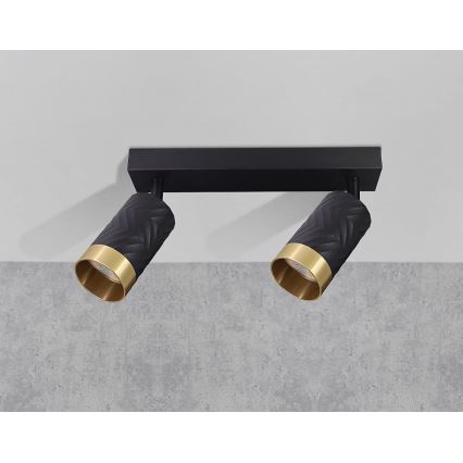 Kohdevalo ARRAS 2xGU10/10W/230V musta