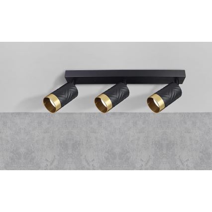 Kohdevalo ARRAS 3xGU10/10W/230V musta