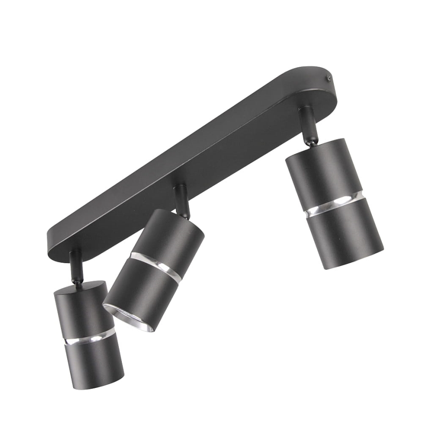 Kohdevalo BAMBOO 3xGU10/10W/230V musta