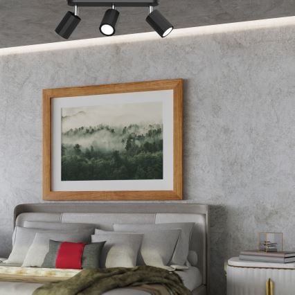 Kohdevalo BELLO 3xGU10/8W/230V musta