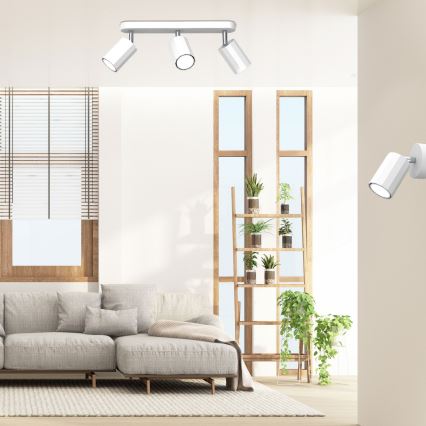 Kohdevalo BELLO 3xGU10/8W/230V valkoinen