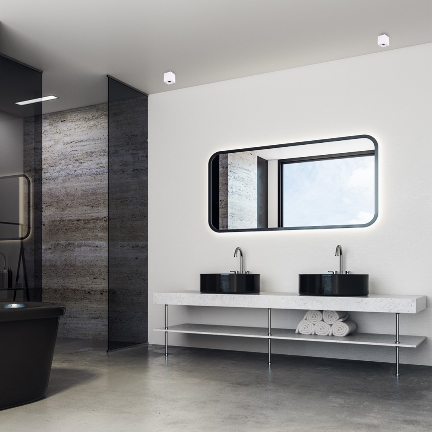 Kohdevalo BIMA 1xGU10/25W/230V neliö valkoinen