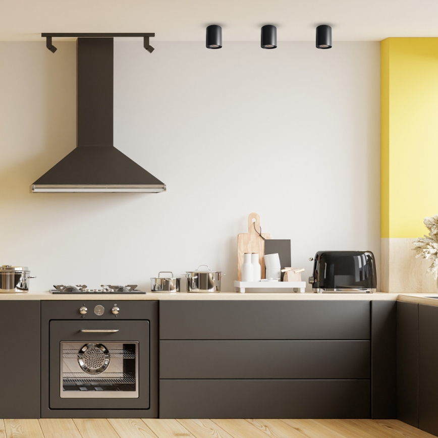 Kohdevalo BIMA 1xGU10/25W/230V pyöreä musta