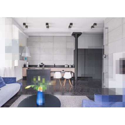 Kohdevalo CHLOE 1xGU10/50W/230V kulmikas musta