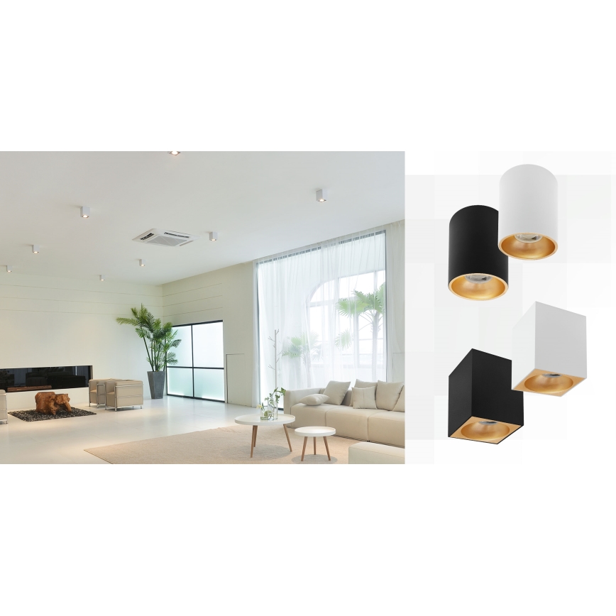 Kohdevalo CHLOE 1xGU10/50W/230V kulmikas valkoinen