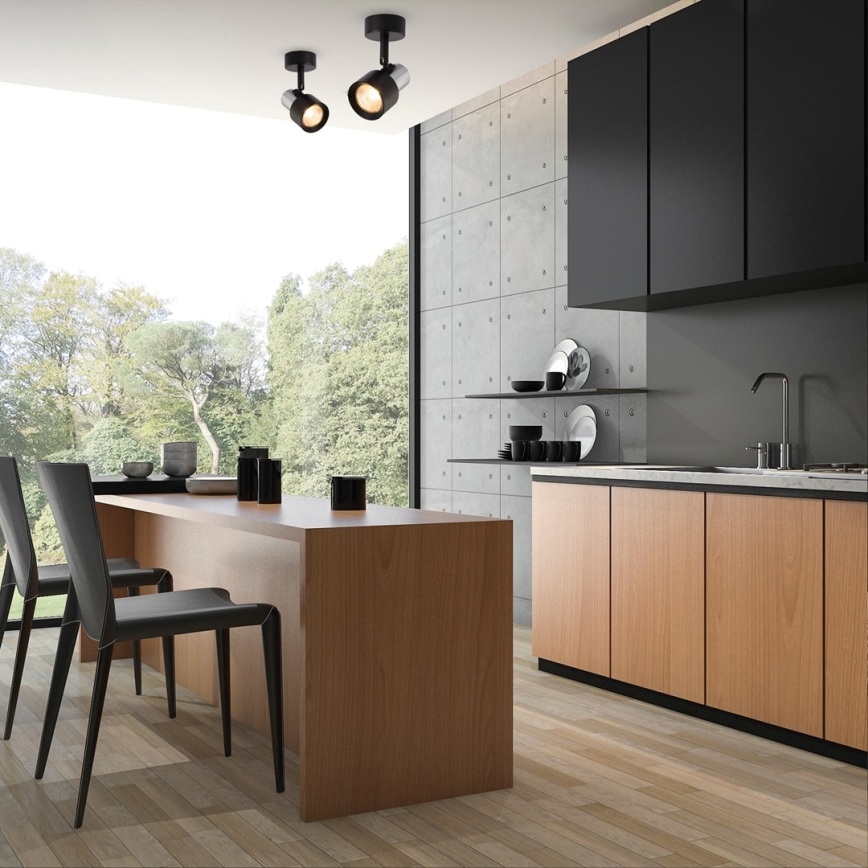 Kohdevalo CINO 1xGU10/8W/230V musta