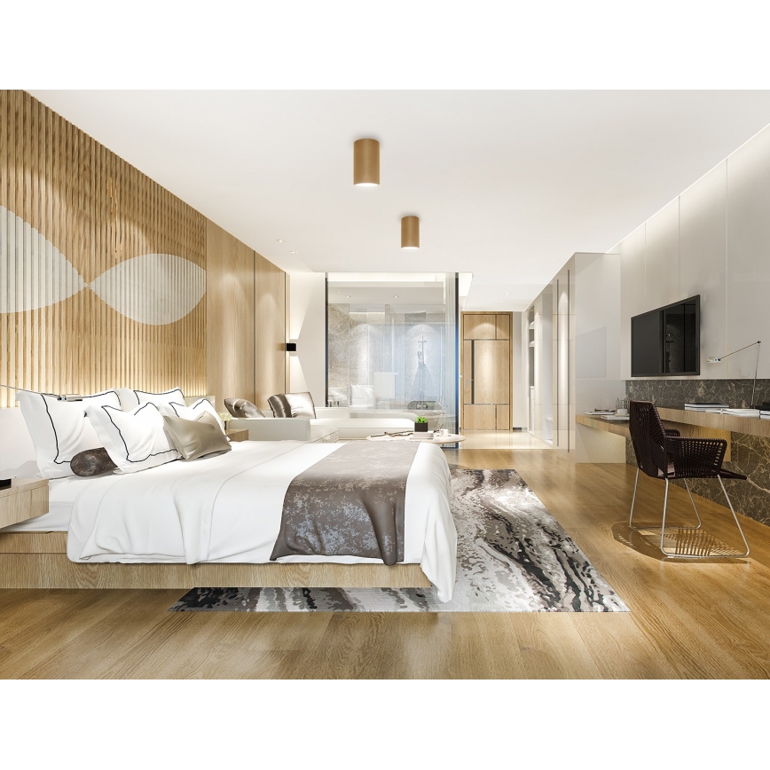 Kohdevalo CLEO 1xE27/24W/230V kulta