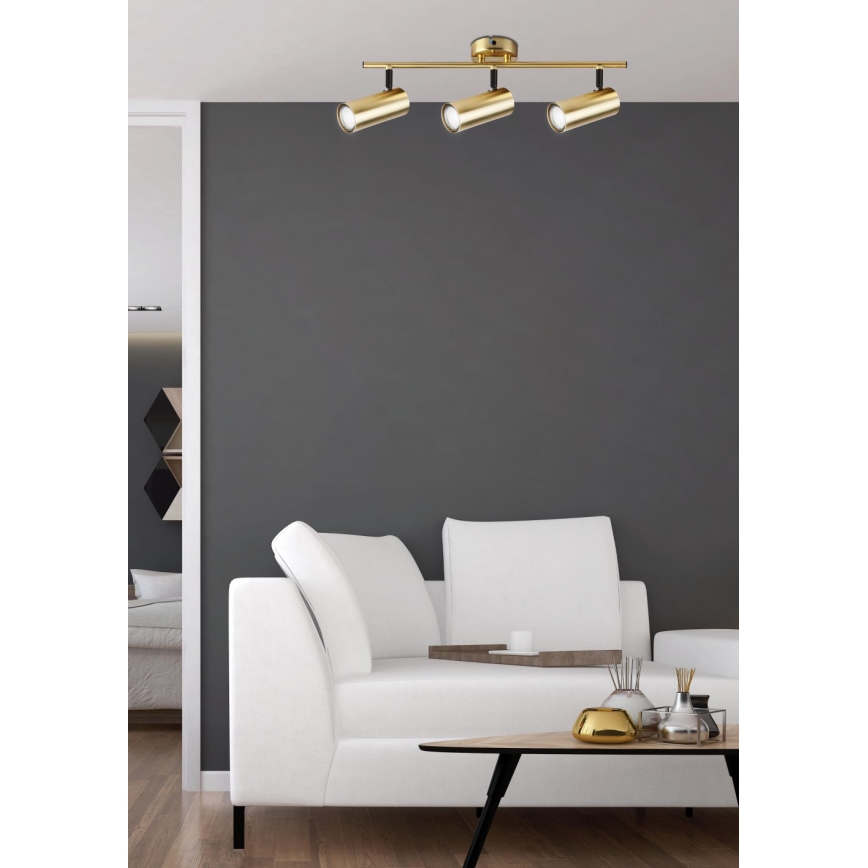 Kohdevalo COLLY 3xGU10/15W/230V kulta