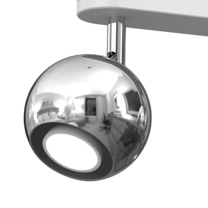 Kohdevalo COMET 3xGU10/8W/230V valkoinen/kiiltävä kromi