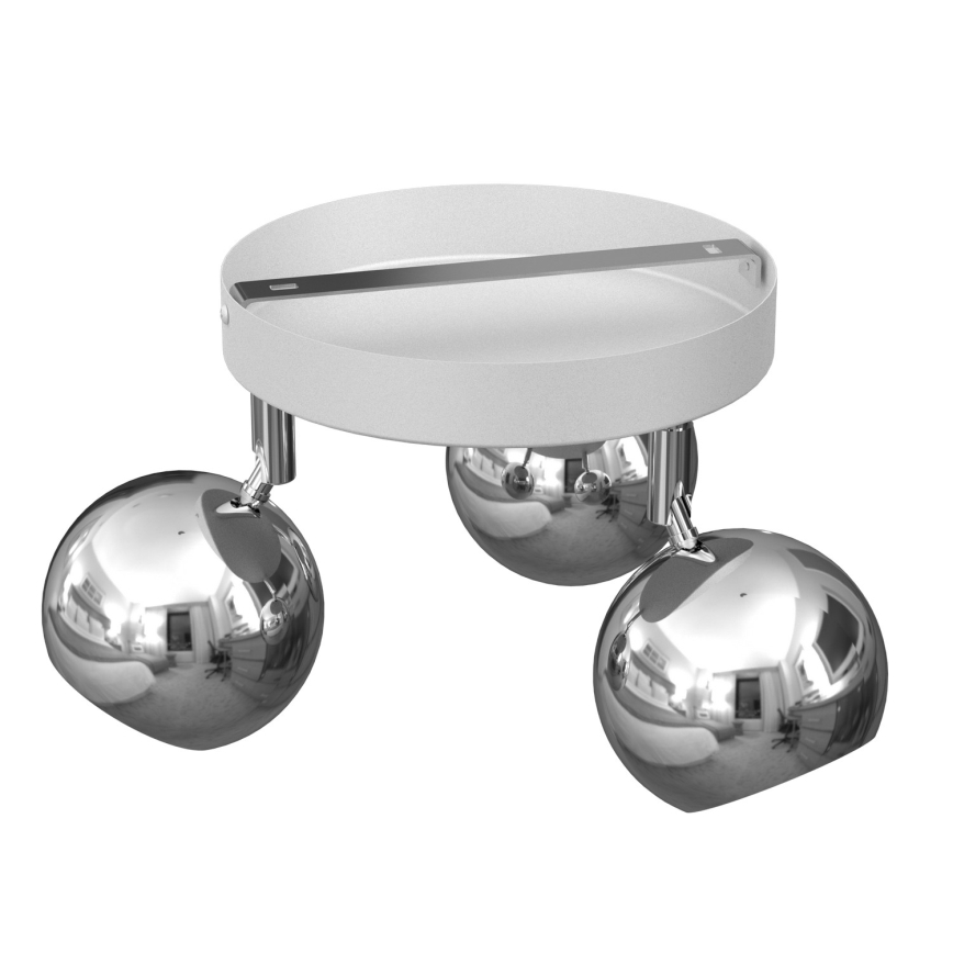 Kohdevalo COMET 3xGU10/8W/230V valkoinen/kiiltävä kromi