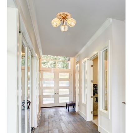 Kohdevalo DUBAI 3xE14/40W/230V halkaisija 36 cm Ruusukulta