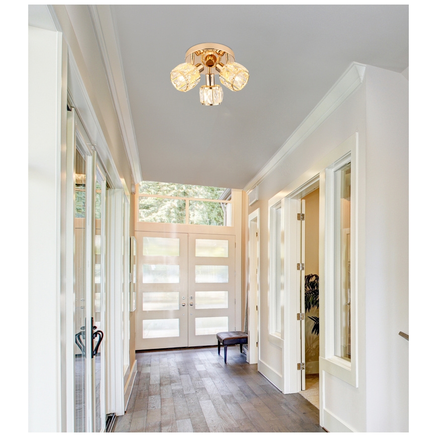 Kohdevalo DUBAI 3xE14/40W/230V halkaisija 36 cm Ruusukulta