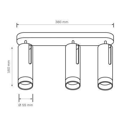 Kohdevalo FADO 3xGU10/10W/230V valkoinen