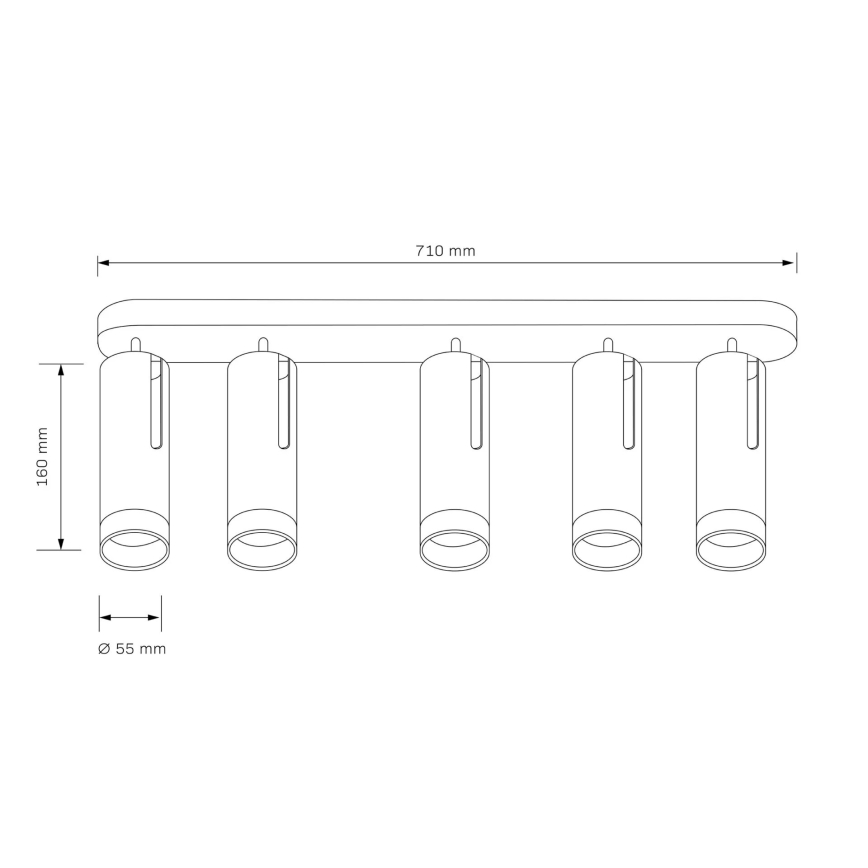Kohdevalo FADO 5xGU10/10W/230V valkoinen