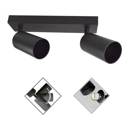 Kohdevalo FARGO 2xGU10/30W/230V musta