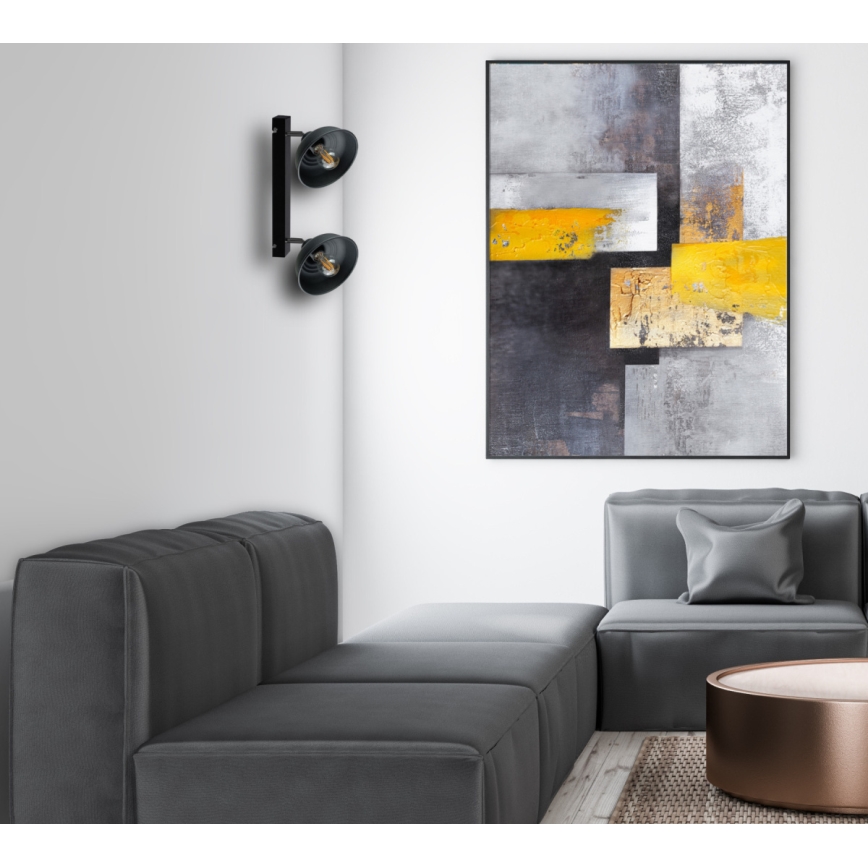 Kohdevalo FAUN 2xE27/60W/230V musta