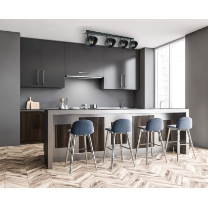 Kohdevalo FAUN 4xE27/60W/230V musta