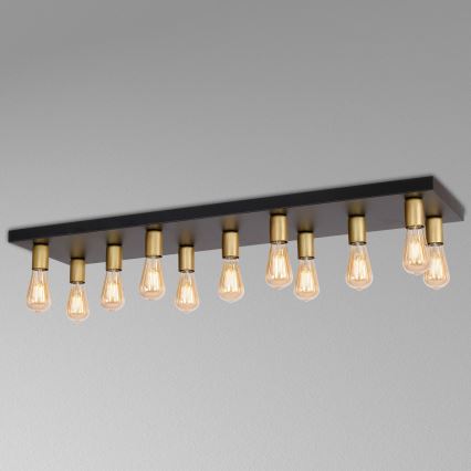 Kohdevalo FILO 11xE27/60W/230V musta/kulta