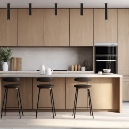 Kohdevalo GENESIS 1xGU10/8W/230V 30 cm musta