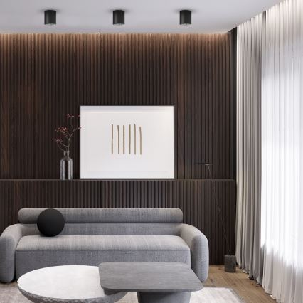 Kohdevalo GEORGE 1xE27/60W/230V halkaisija 13,7 cm musta