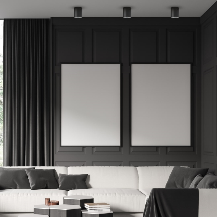 Kohdevalo GEORGE 1xE27/60W/230V halkaisija 13,7 cm musta