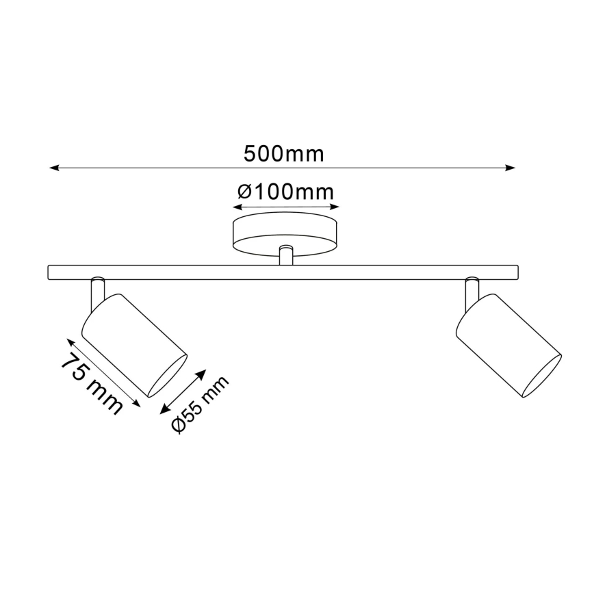 Kohdevalo GOLDI 2xGU10/10W/230V kulta
