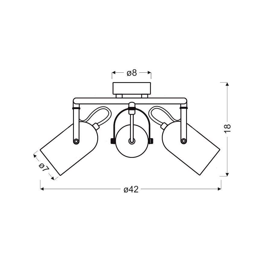 Kohdevalo GRAY 3xE14/40W/230V