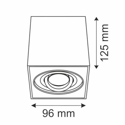Kohdevalo HADAR Q1 1xGU10/10W/230V musta