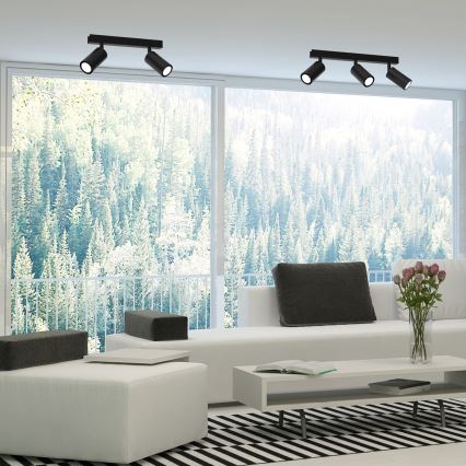 Kohdevalo HUDSON 2xGU10/8W/230V musta