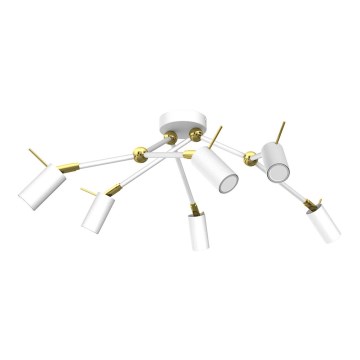 Kohdevalo IRIS 6xGU10/MR11/40W/230V valkoinen/kulta