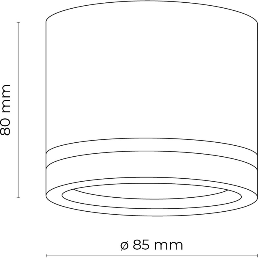Kohdevalo JET 1xGX53/11W/230V musta