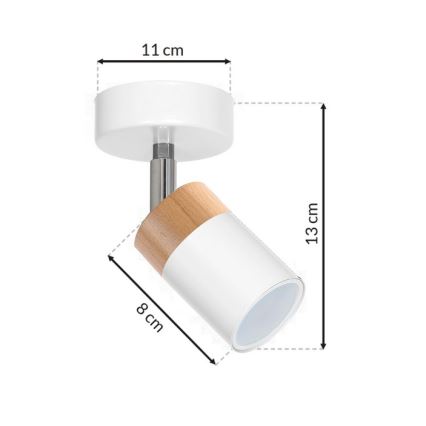 Kohdevalo JOKER WHITE WOOD 1xGU10/8W/230V