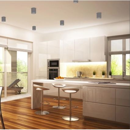 Kohdevalo JUPITER 1xE27/20W/230V halkaisija 13 cm harmaa