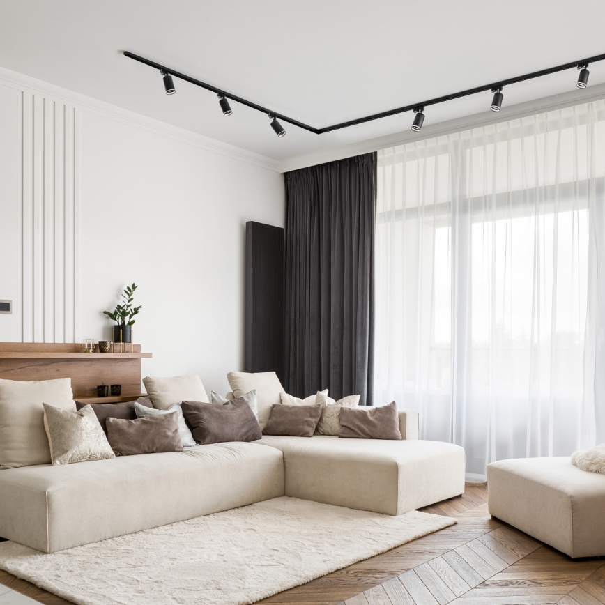 Kohdevalo kiskojärjestelmään 4xGU10/25W/230V 2 m musta