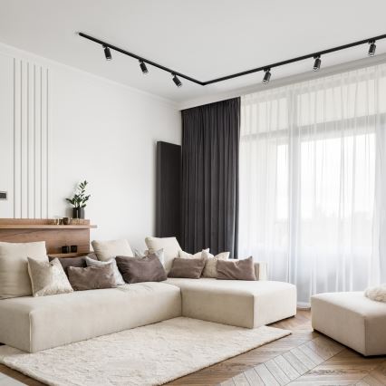 Kohdevalo kiskojärjestelmään 8xGU10/25W/230V 4 m musta