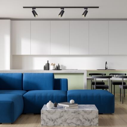 Kohdevalo kiskojärjestelmään KUKKA 1xGU10/8W/230V musta