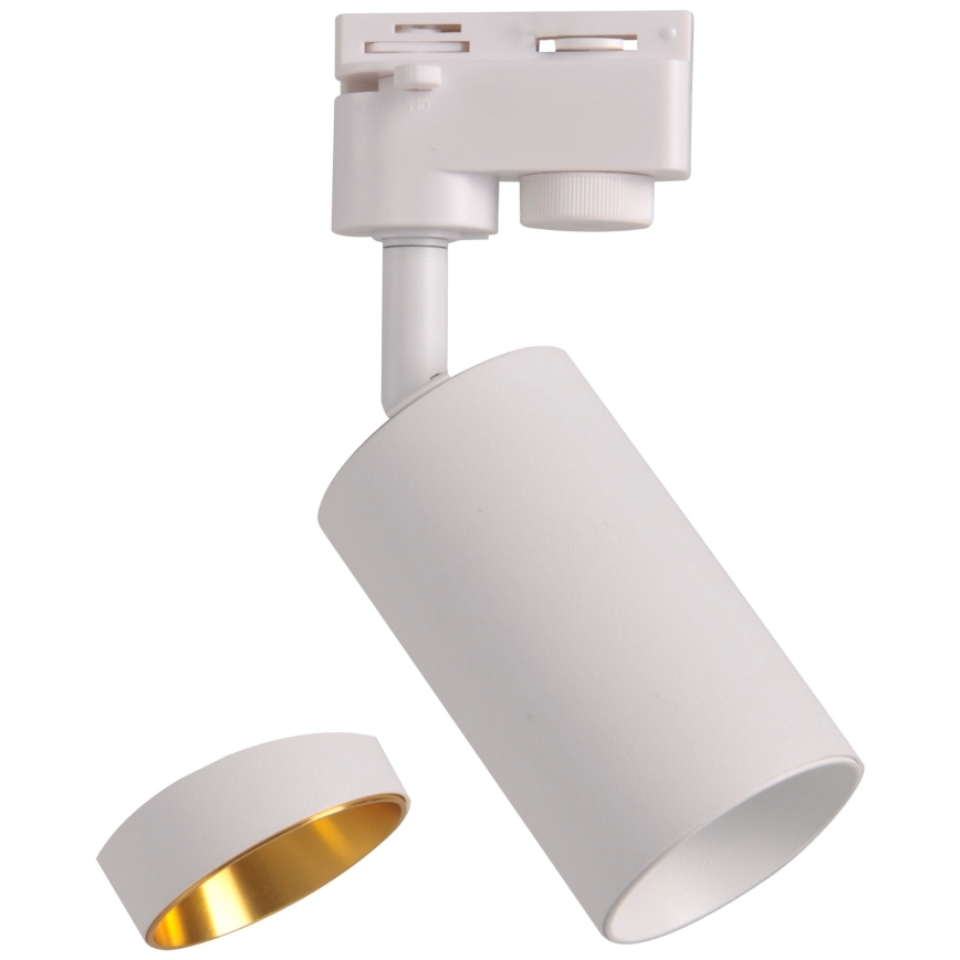 Kohdevalo kiskojärjestelmään MARIBEL 3xGU10/10W/230V +1 m kisko systeemi valkoinen